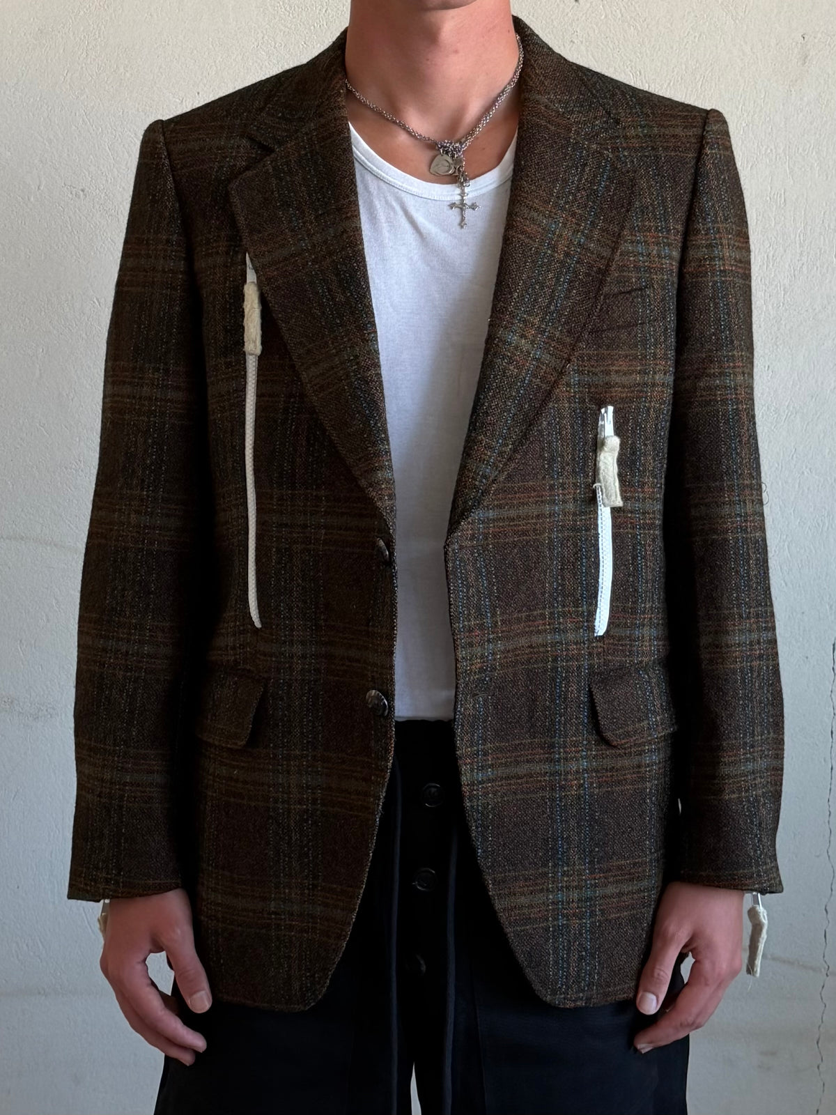 Checked Zippers Blazer