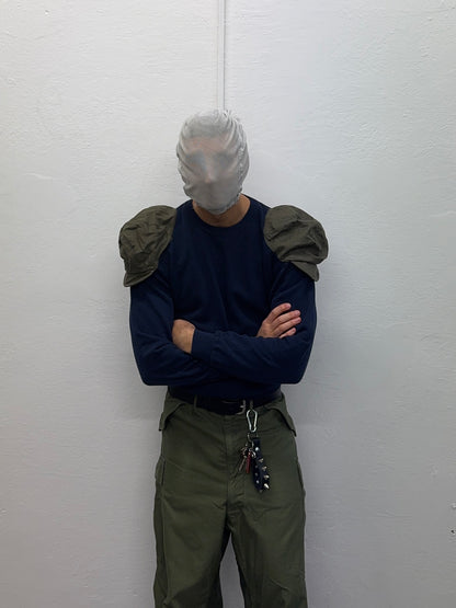 Shoulder Cap Sweatshirt Navy