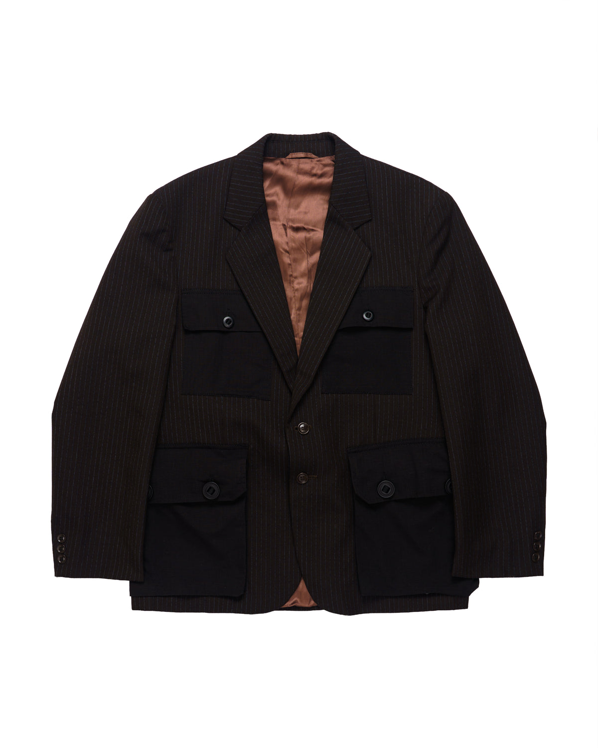 Pinstripe Cargo Blazer