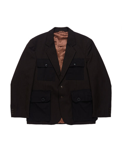 Pinstripe Cargo Blazer
