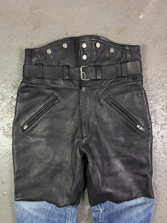 Motorcycle Leather and Denim Pants