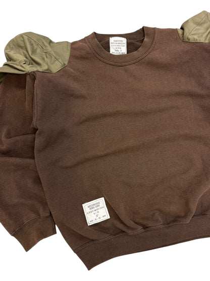 Shoulder Cap Sweatshirt Brown
