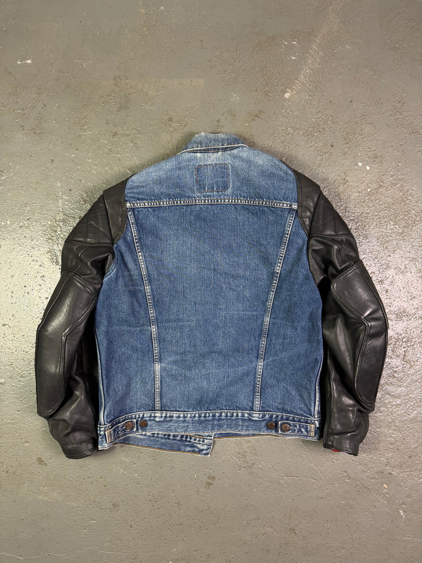 Leather Denim Biker Jacket