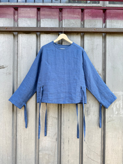 Lniany Kaftan Bezpieczeństwa "Zwolnienie z uwięzi" (Czarny)