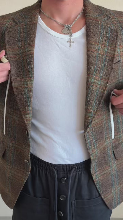 Checked Zippers Blazer